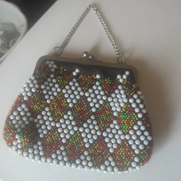 Vintage Beaded 1970s Bag - Picture 1 of 7